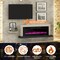 Ultra-Thin Electric Fireplace with Decorative Crystals and Smart APP Control